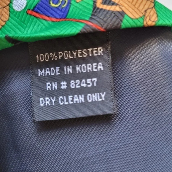 Cartoon Network Green Scooby-Doo Vintage 90s Golf Men's Tie Novelty Quirky - Picture 5 of 5